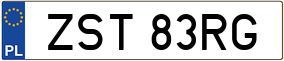 Trailer License Plate